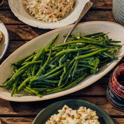 Green Bean, Broccoli & Garlic Salad
