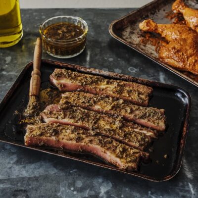 Marinated Pork Belly Strips x 4